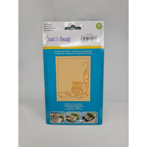 Cuttlebug Provo Craft Embossing Folder Owl Flourish NEW #37-1913 - Picture 5 of 9